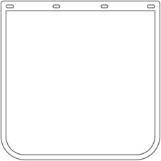 Mudflap - 24" Wide x 24" High - Plain White